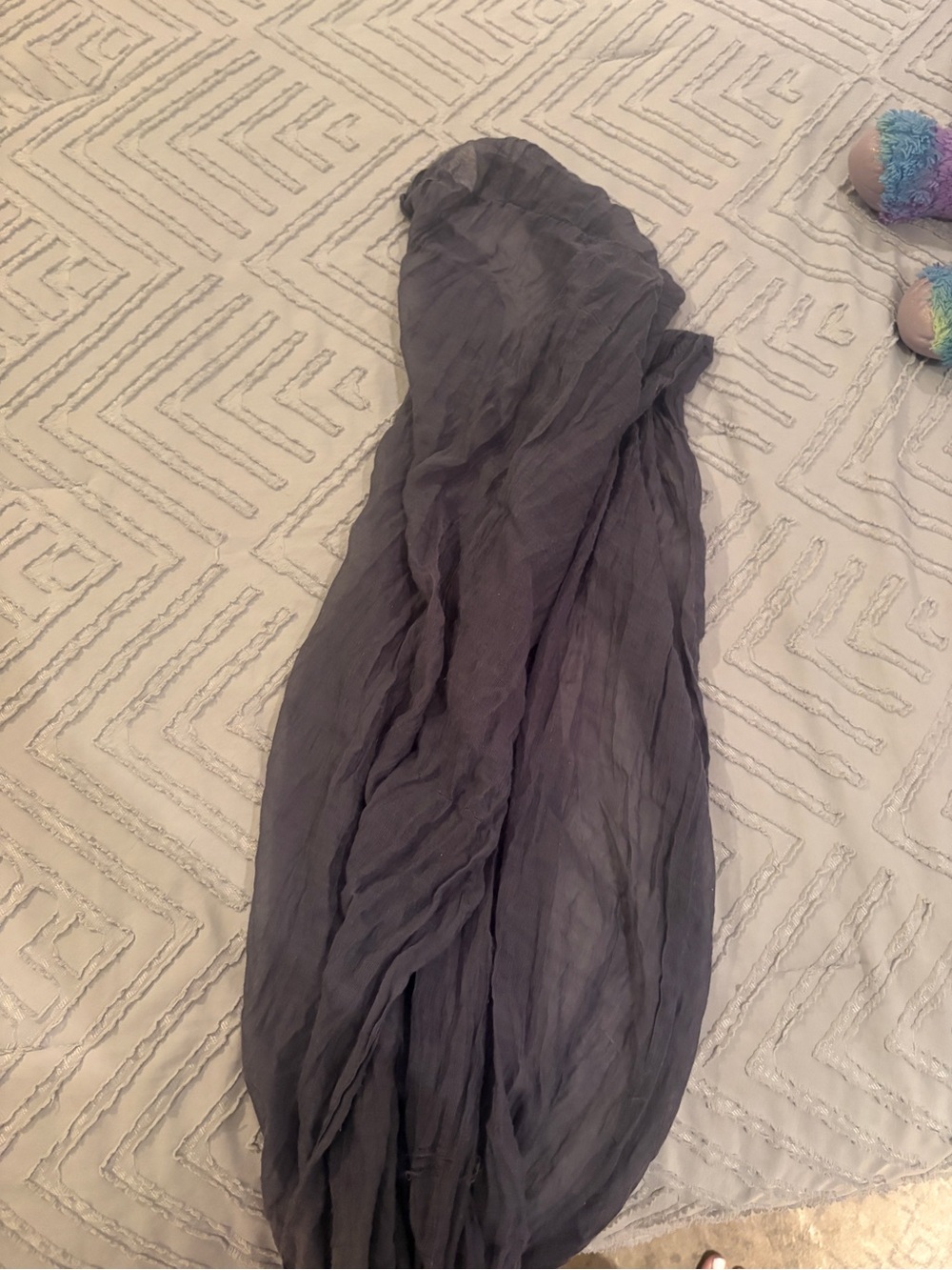 Gray Infinity Scarf - Picture 2 of 3